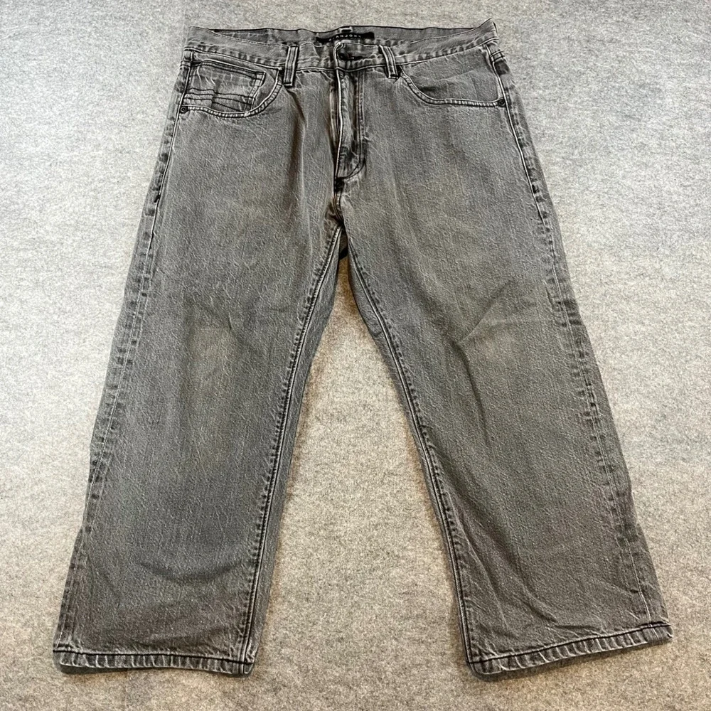 Sean John Mens Relaxed Fit Jeans Gray Hip Hop Streetwear 34x22 Baggy Y2K Vintage